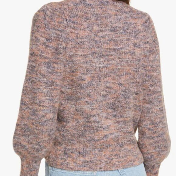 NEW Madewell Eaton Space Dye Puff Sleeve Sweater - Picture 4 of 6